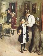 unknow artist Off to School Sweden oil painting reproduction